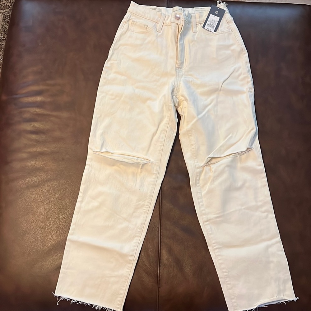 Universal thread high waisted white jeans